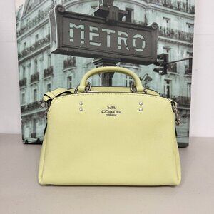 Coach 91146 Mini Lillie Leather Carryall IN Pale Lime